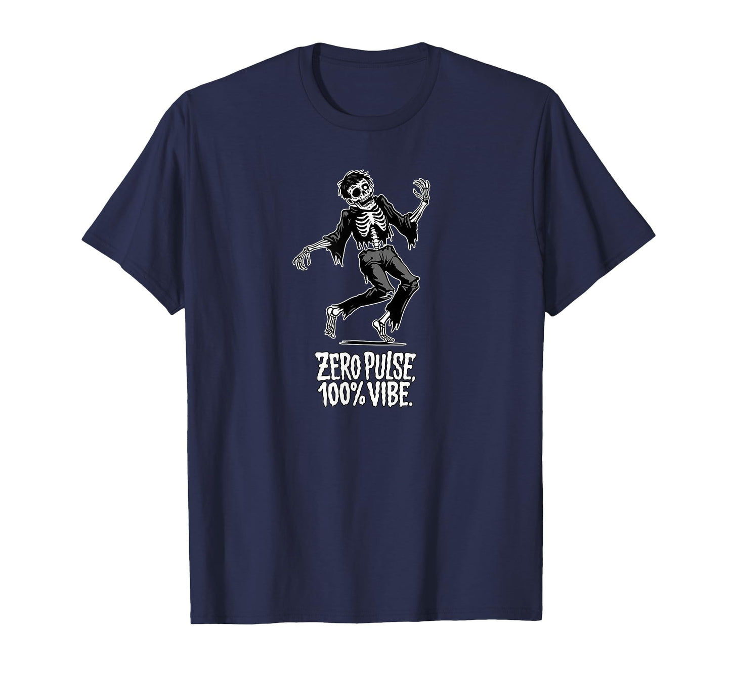 Zero Pulse 100 Percent Vibe Funny Dancing Zombie Halloween T-Shirt