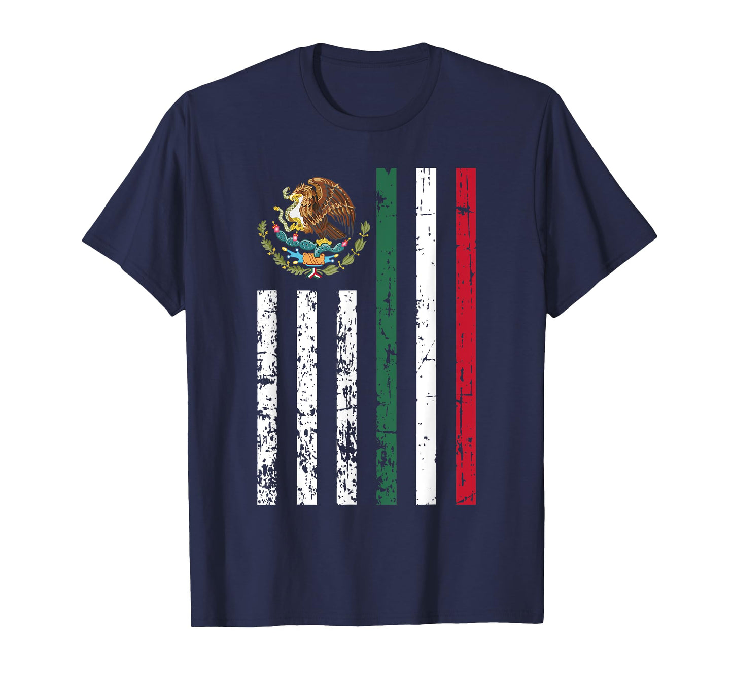 Half Mexican Half American Flag Cinco De Mayo Cool Patriotic T-Shirt