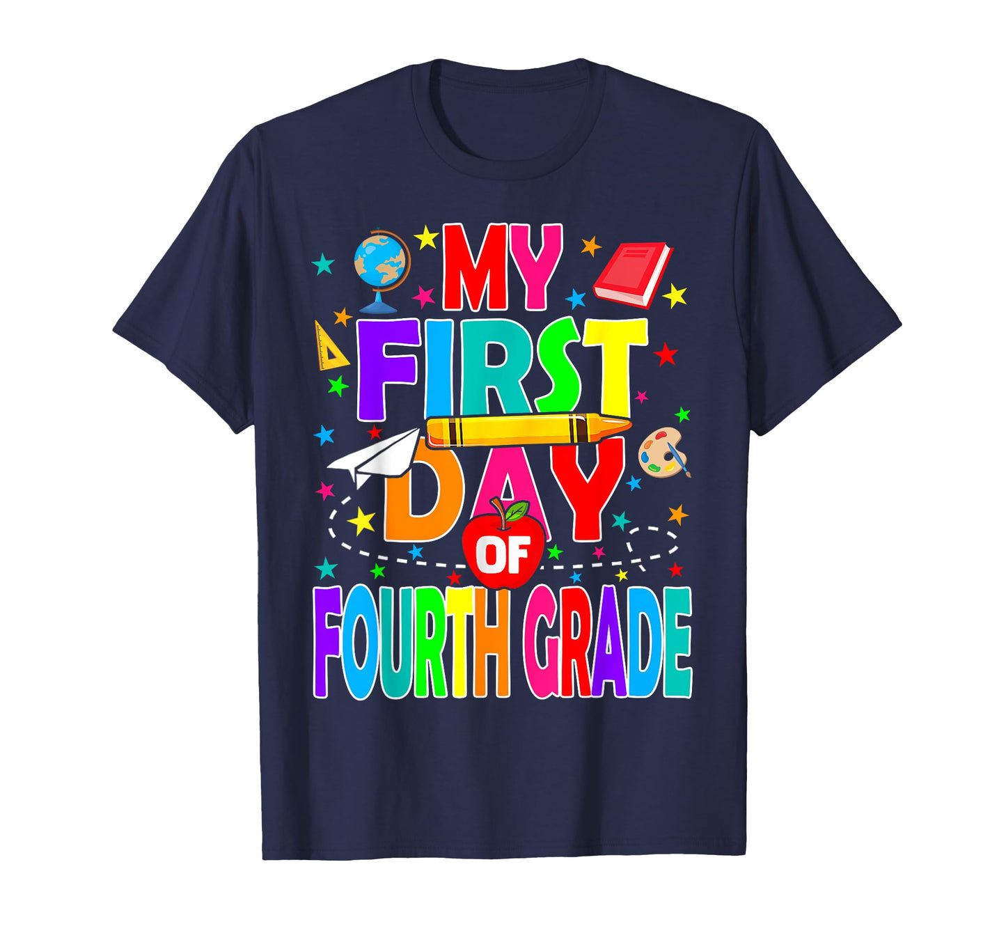My First Day of Fourth Grade Back to School Boys Kids T-Shirt