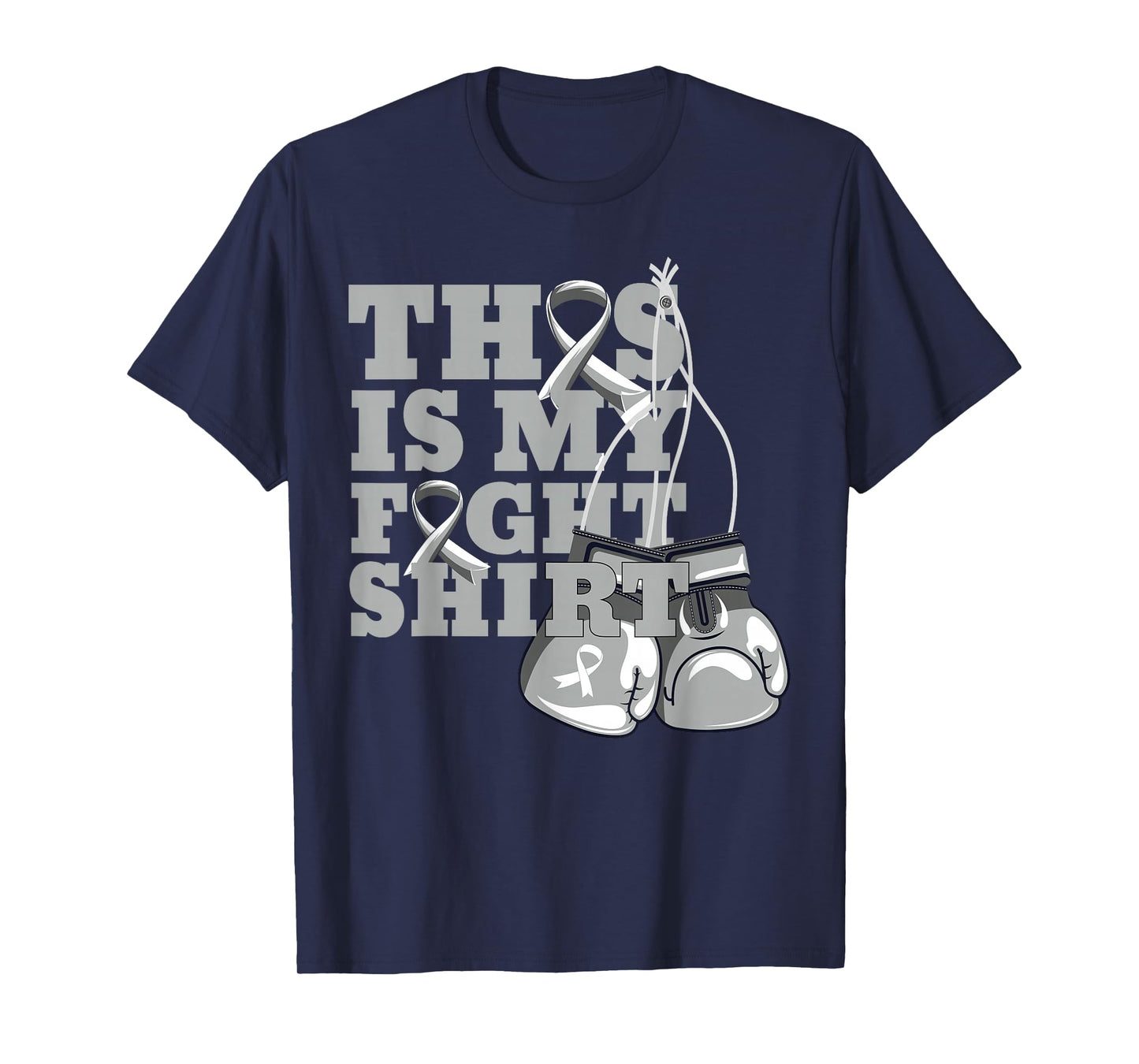 This Is My Fight Shirt Brain Cancer Fighter Support Strong T-Shirt