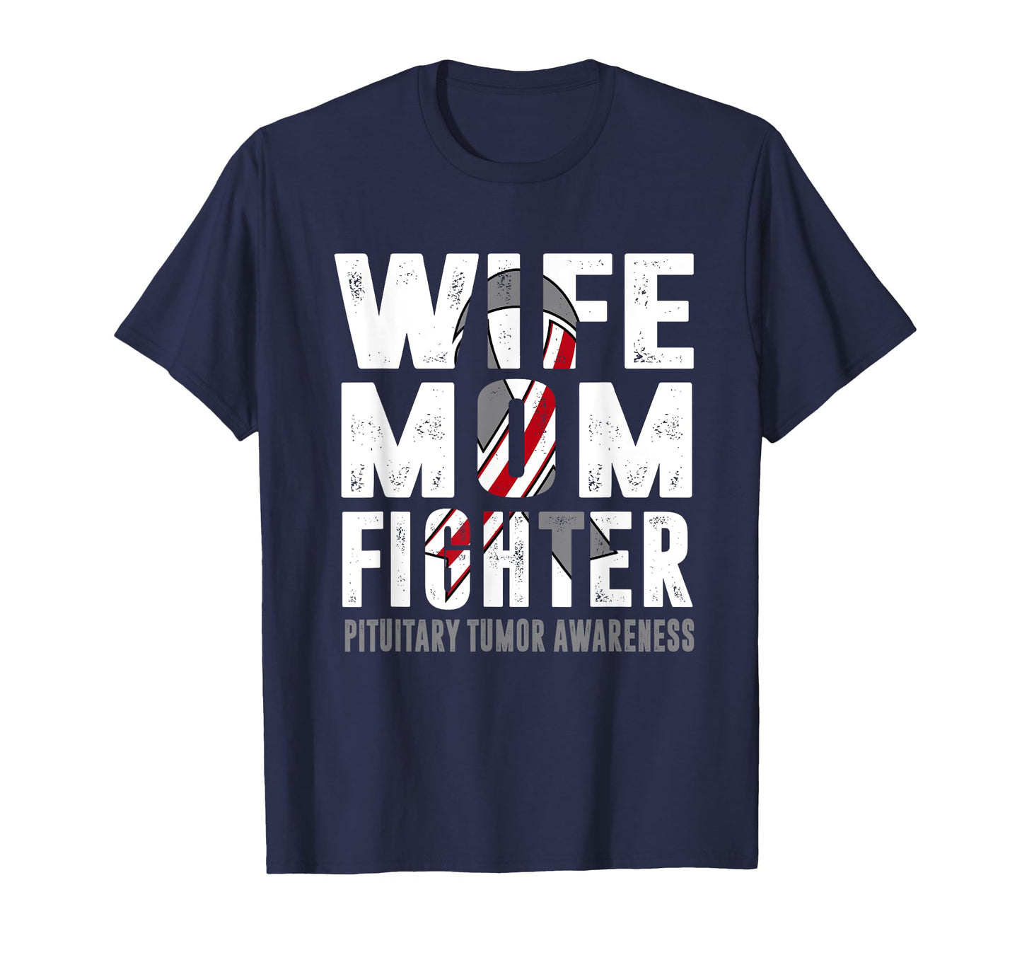 Wife Mom Fighter Pituitary Tumor Awareness T-Shirt