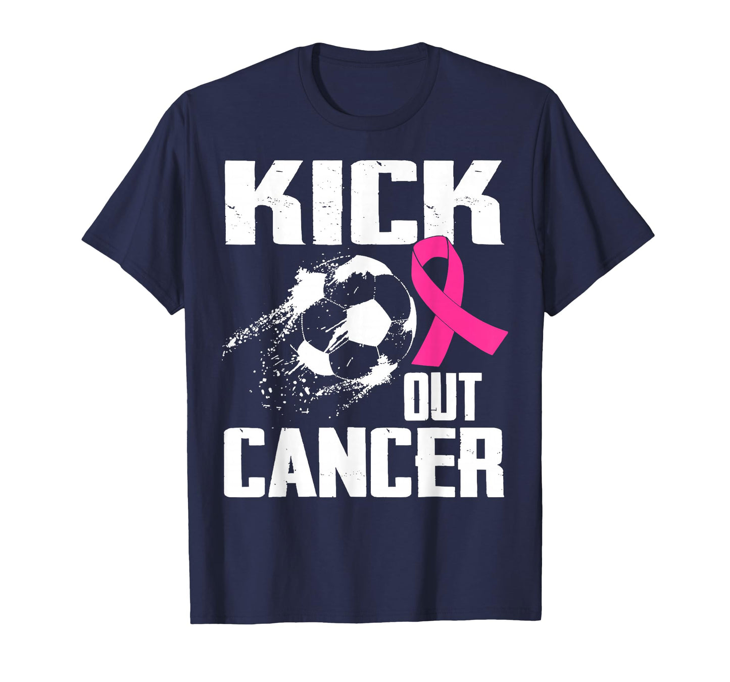 Breast Cancer Survivors Kick Out Cancer Soccer Ball Support T-Shirt