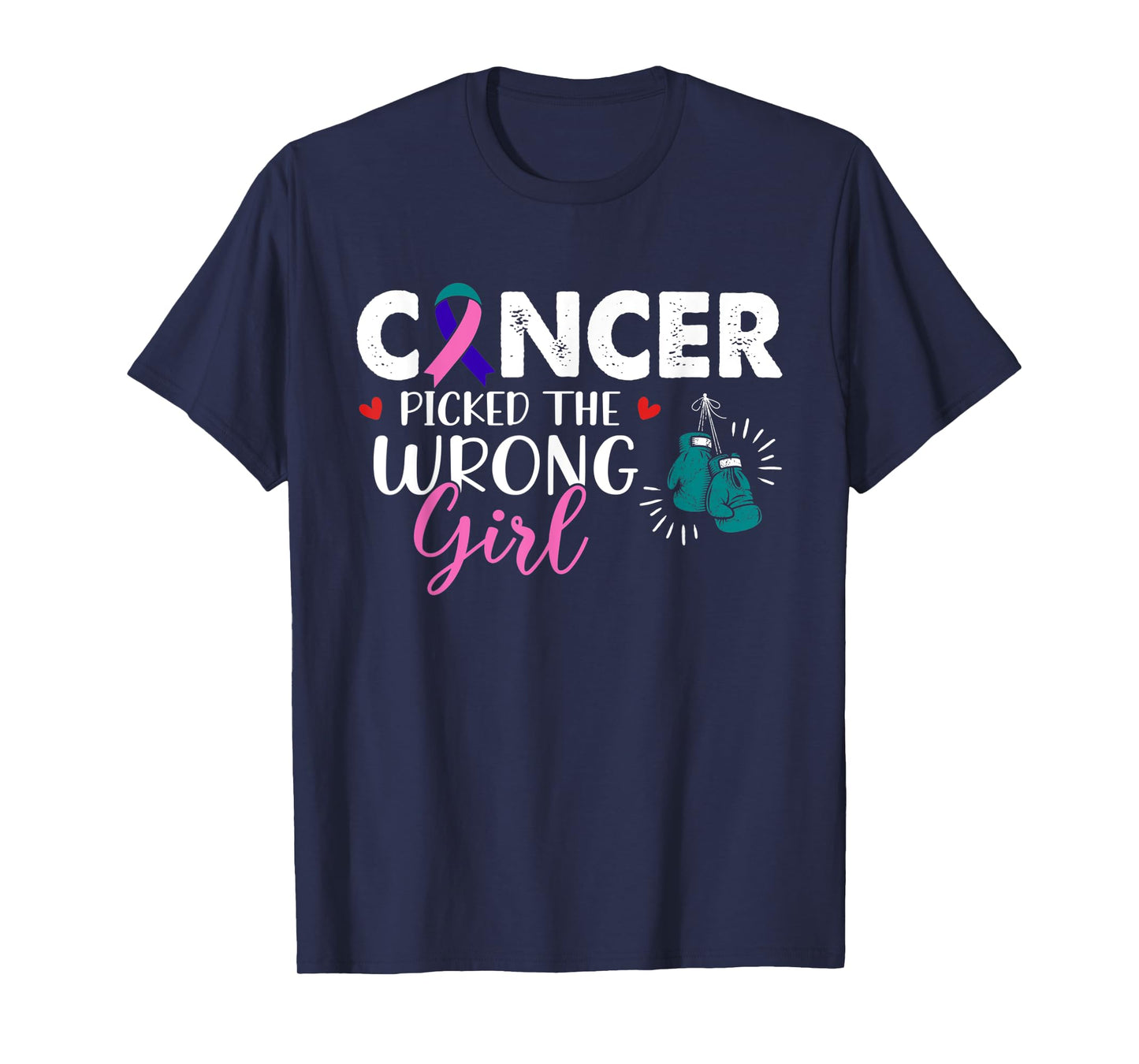 Mens Cancer Picked The Wrong Girl THYROID Cancer Awareness T-Shirt