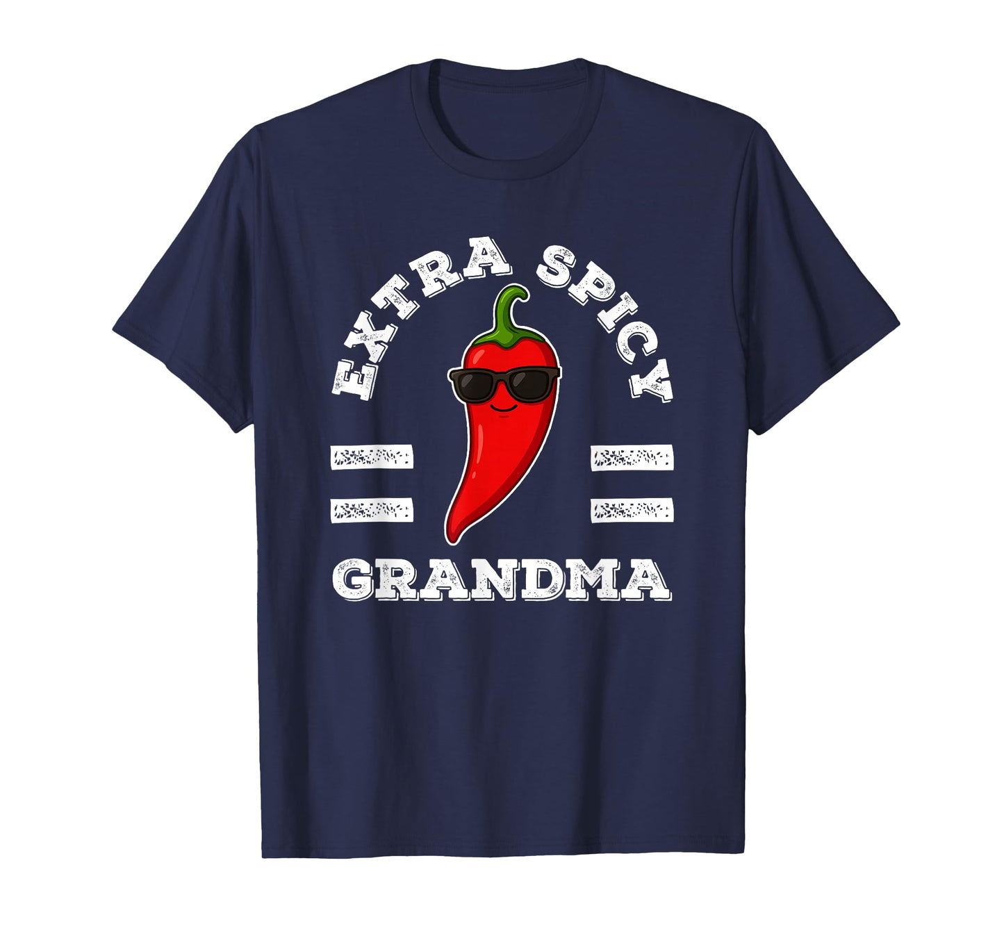 Extra Spicy Grandma Womens Foodie Humor Hot Chili Pepper Pun T-Shirt