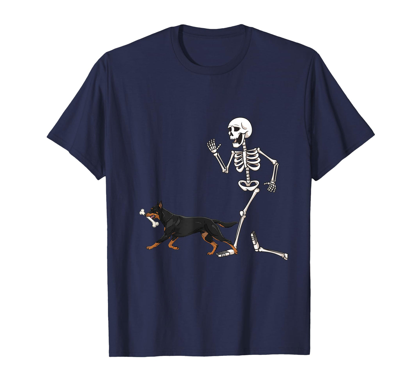 Funny Halloween Beauceron and Skeleton T-Shirt