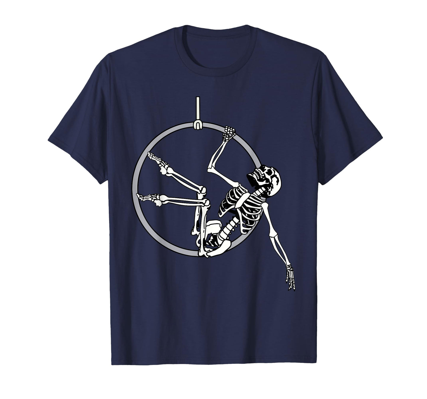 Dancing Skeleton Aerial Hoop Aerial Dance Lyra Halloween T-Shirt