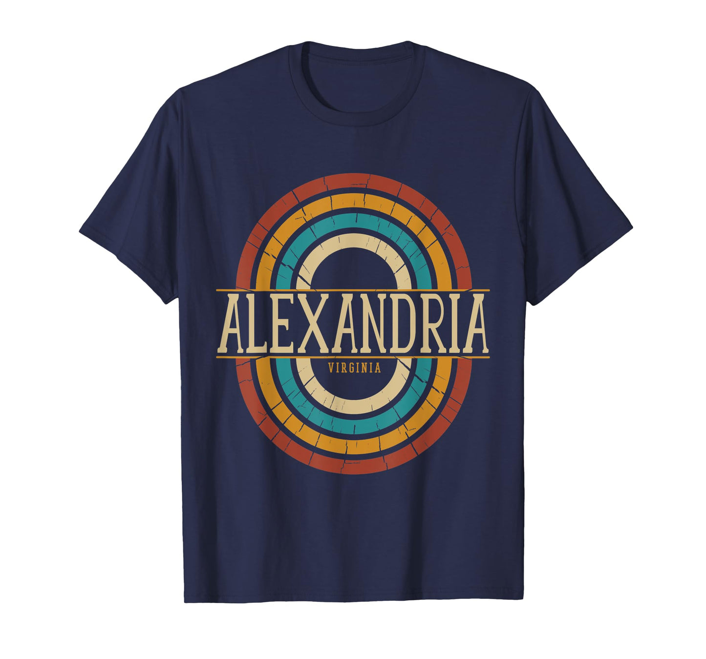 Vintage Retro Alexandria Virginia VA Women Men Souvenirs T-Shirt