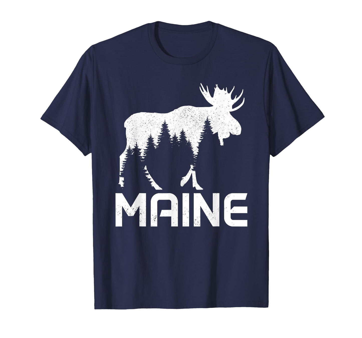 Maine Vintage Pride Souvenir Moose Nature Hiking T-Shirt