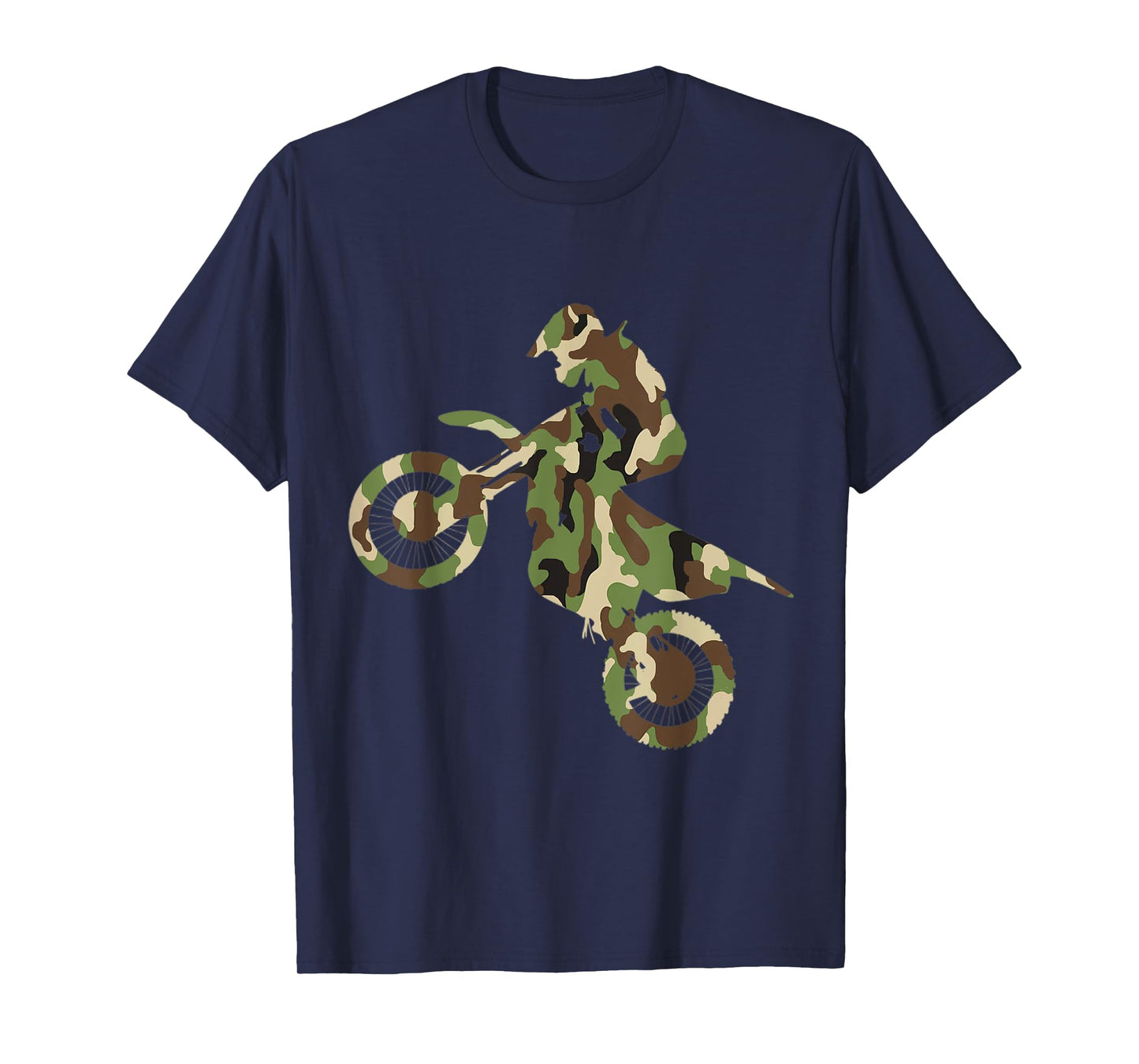 Motocross Dirt Bike Racing Shirt Camo Camouflage T-Shirt Boys T-Shirt