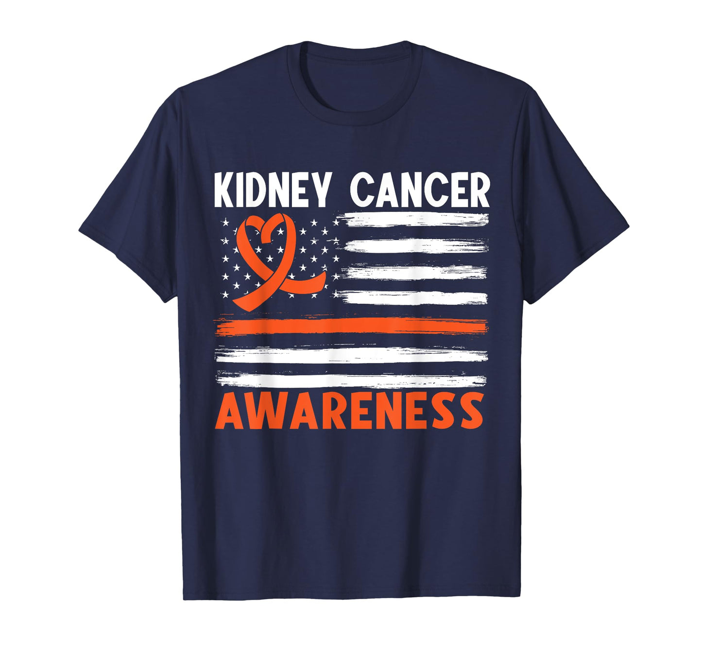 American Flag Kidney Cancer Awareness T-Shirt