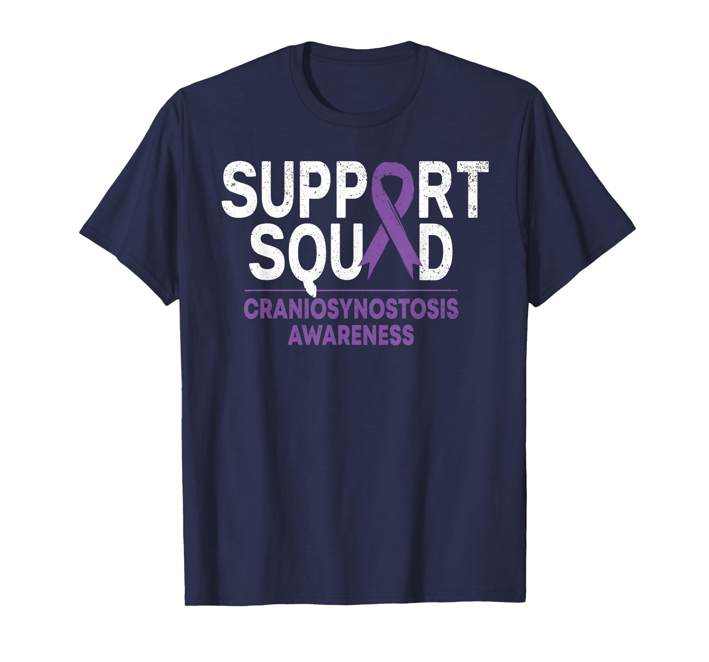 Support Squad Craniosynostosis CSO Awareness Purple Ribbon T-Shirt