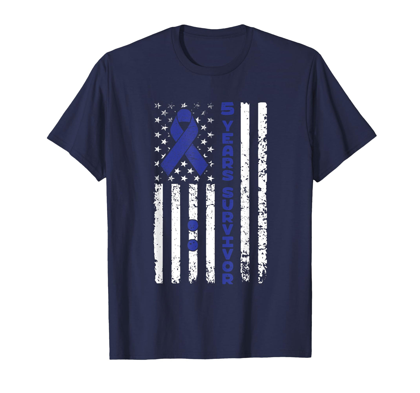 Five Year Colon Cancer Survivor 5 Yrs Colorectal Cancer Free T-Shirt