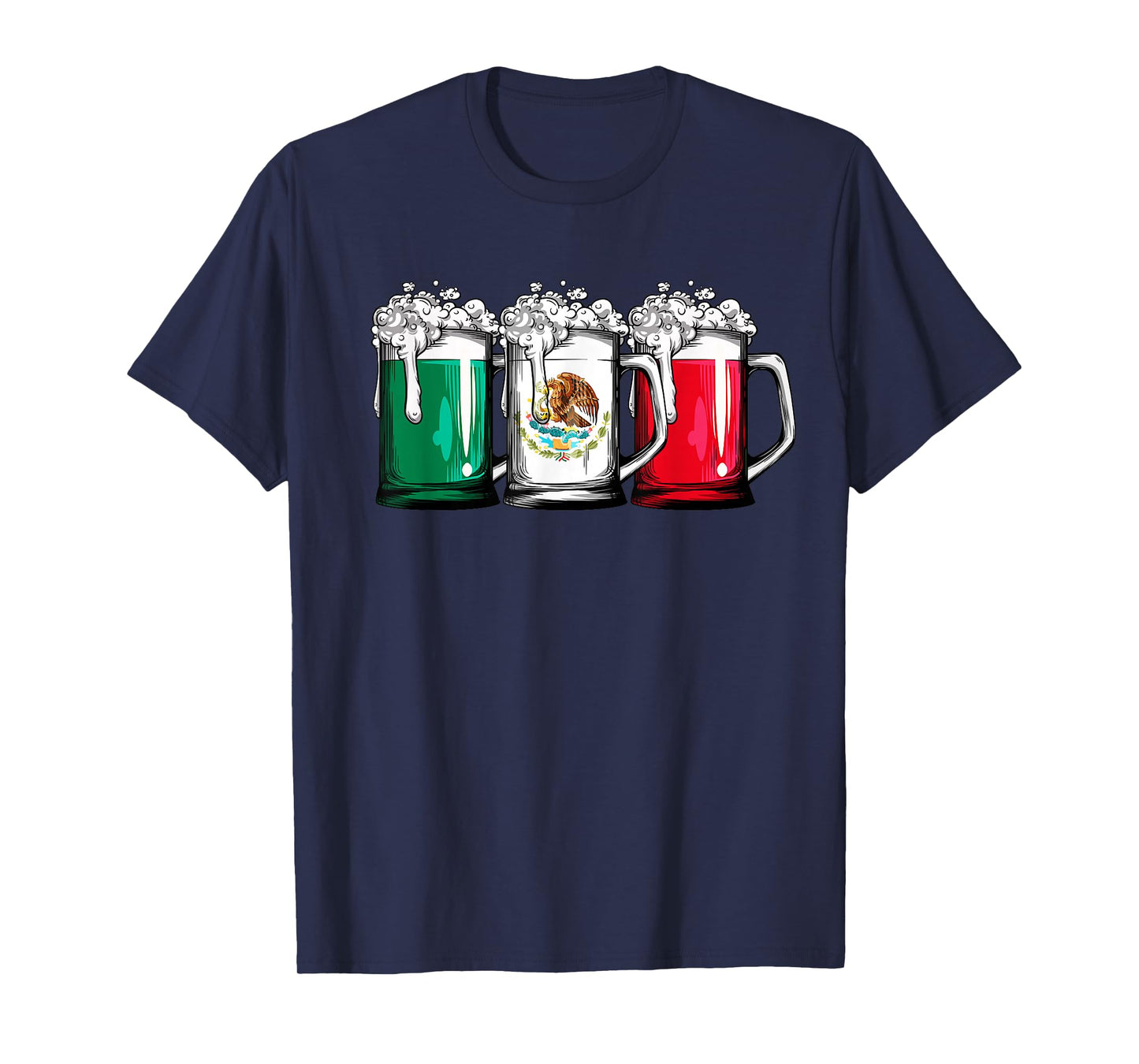 Beer Mexican Flag Mexico Cinco de Mayo Men Drinking Mug T-Shirt