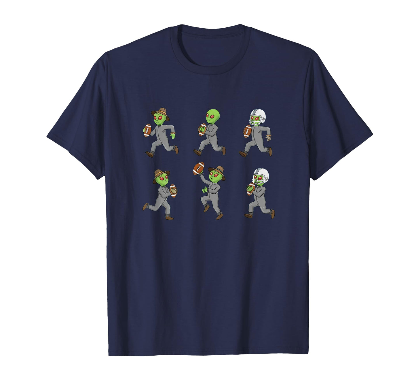 Funny Alien Football Halloween for Boys and Kids T-Shirt