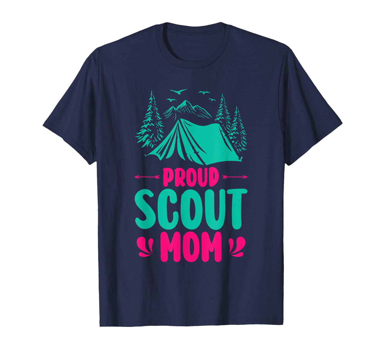 Proud Scout Mom Camping Adventure Outdoor Wildlife Scout T-Shirt