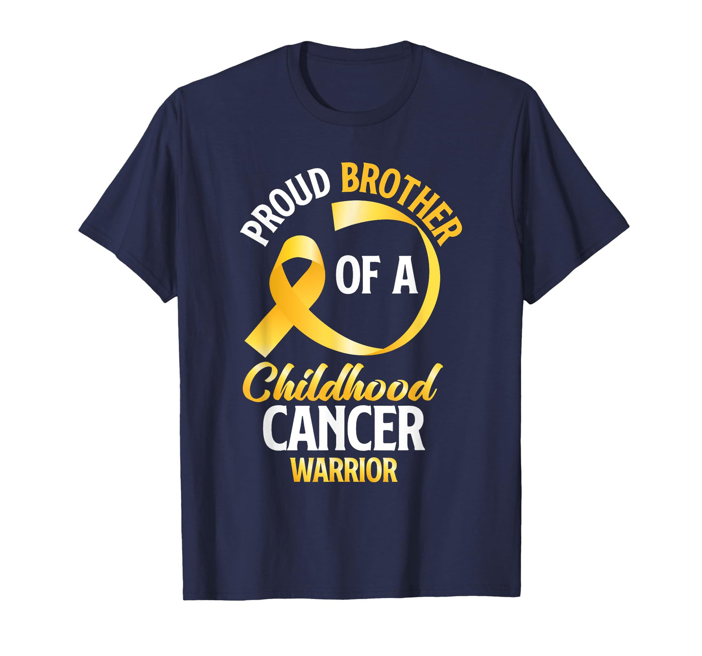 Proud Brother Of A Childhood Cancer Warrior Brother Sister T-Shirt