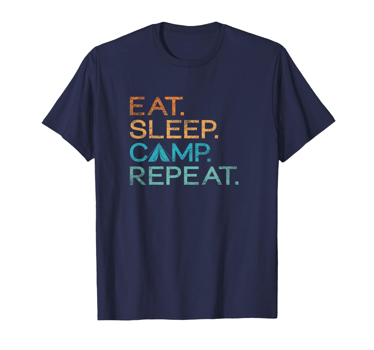 Retro Vintage Eat Sleep Camp Repeat Funny Camping T-Shirt