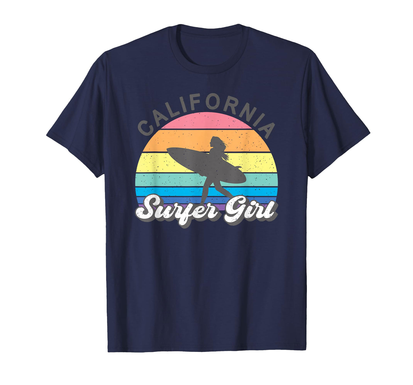 Surfer Girl California Surfing Surf Beach Women Cute Summer T-Shirt