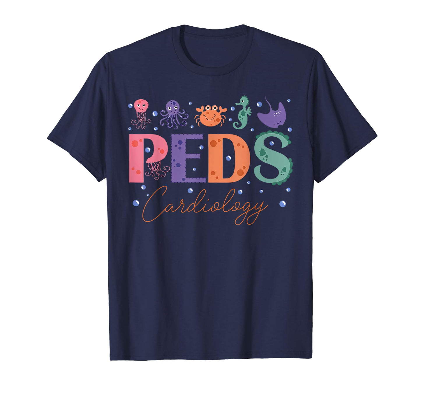 PEDS Cardiology Sea Animal Pediatric Cardiac PEDS CVICU T-Shirt