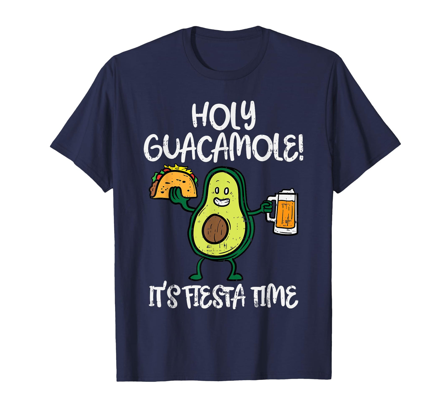 Holy Guacamole Fiesta Avocado Beer Taco Cinco De Mayo T-Shirt