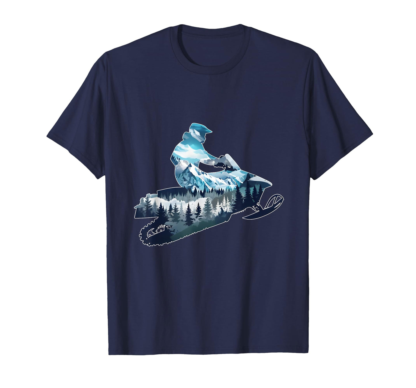 Snowmobile Adventure Silhouette Snowmobile Rider T-Shirt