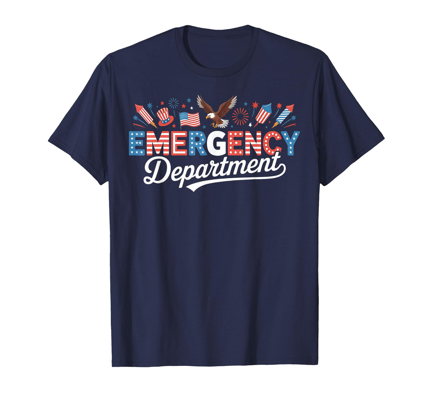 Emergency Department 4th of July USA Emergency Room Nurse T-Shirt