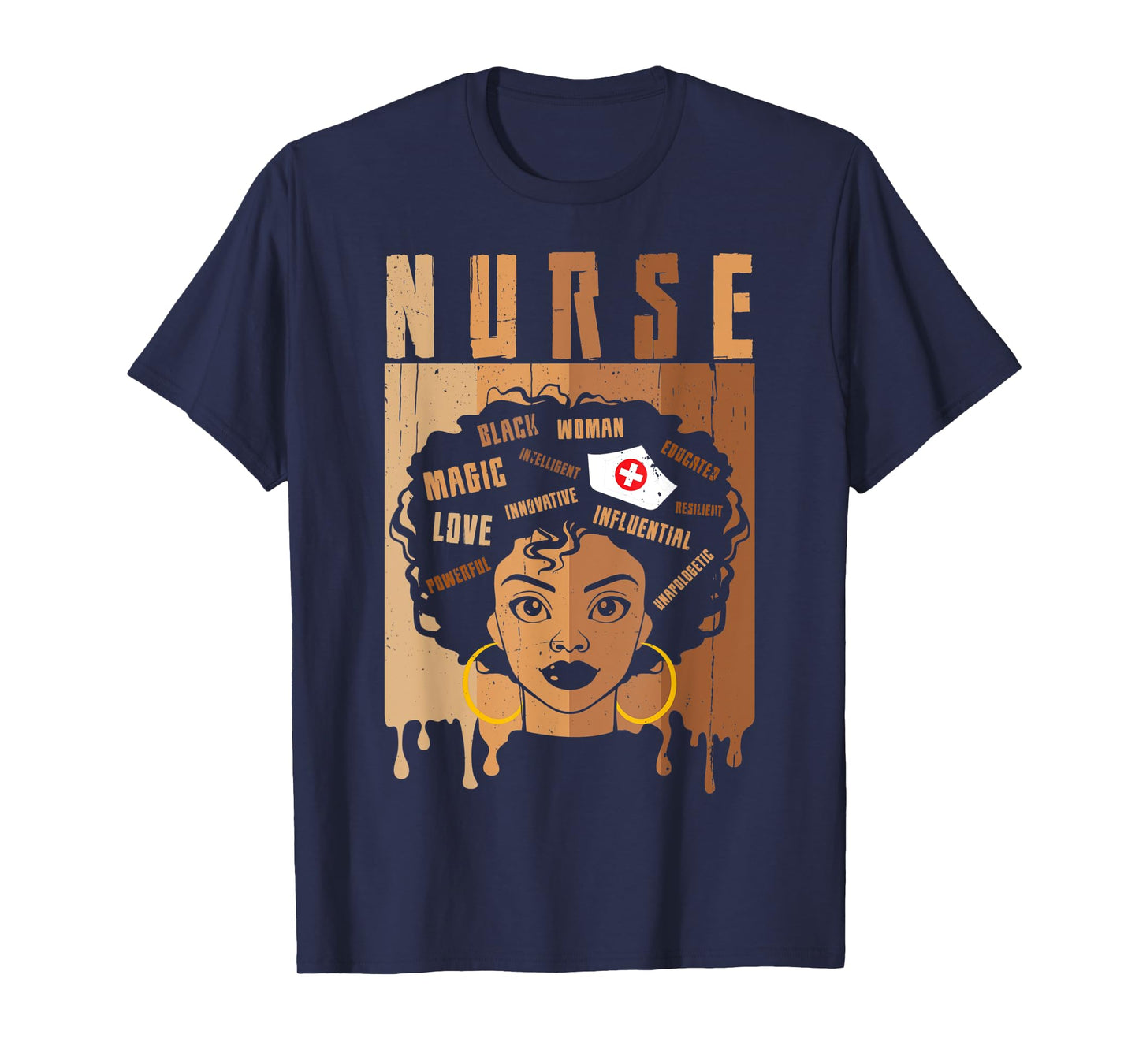 Nurse African American Tee Melanin Black History Month Nurse T-Shirt
