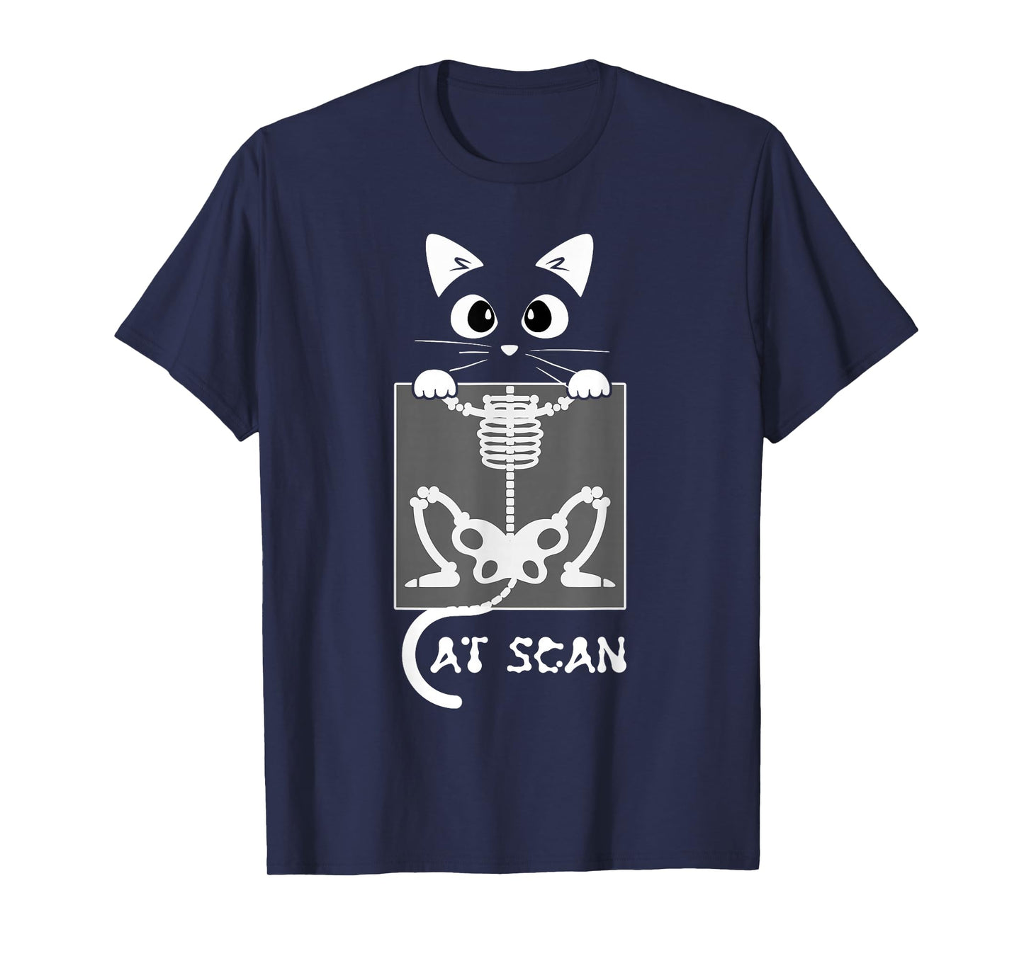 Skeleton Cat Scan Ct Scaning Funny X Ray Pun Meme Rad Tech T-Shirt