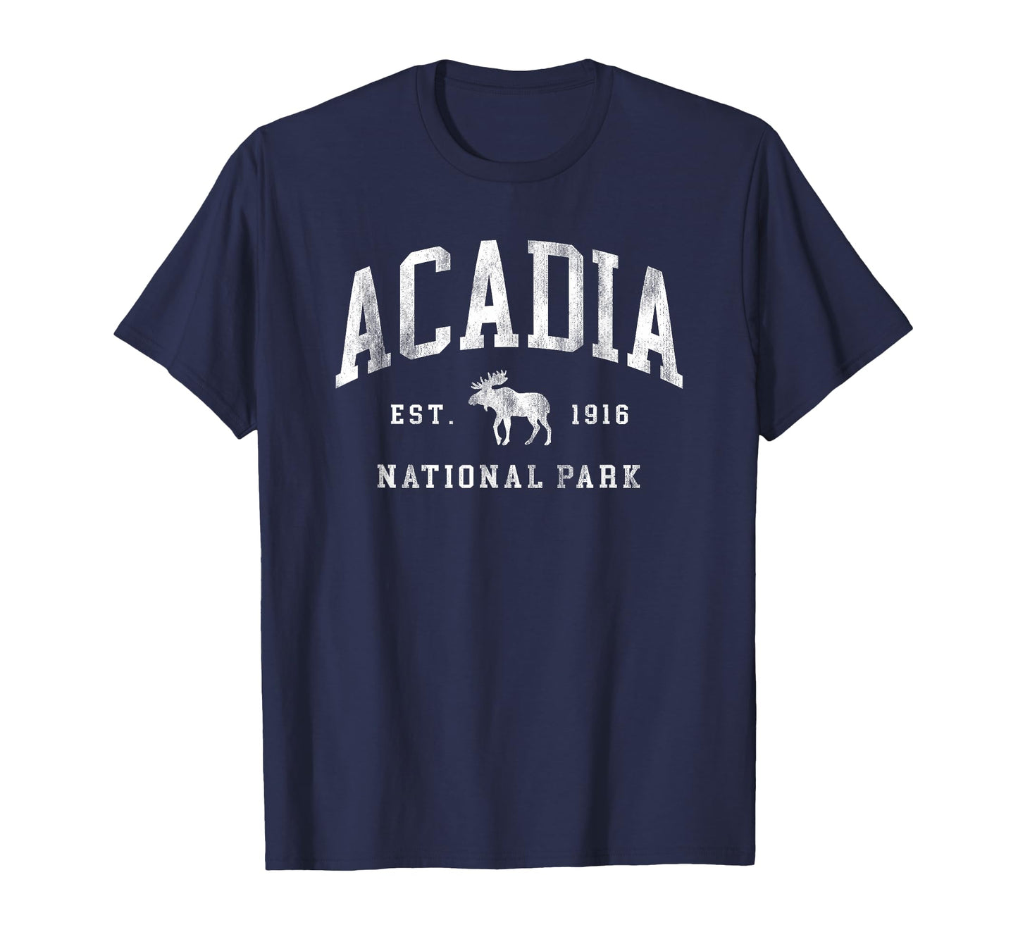 Retro Acadia National Park Maine Est 1916 Mens Womens Hiking T-Shirt