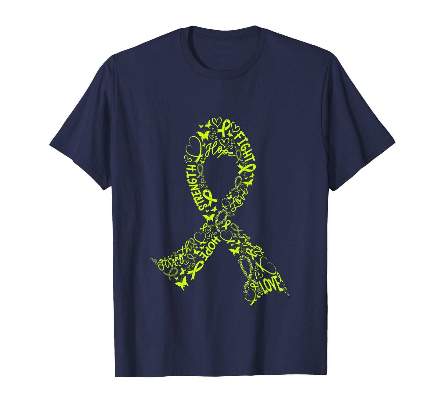 Lymphoma Cancer Fight Lime Green Ribbon Awareness Gift T-Shirt