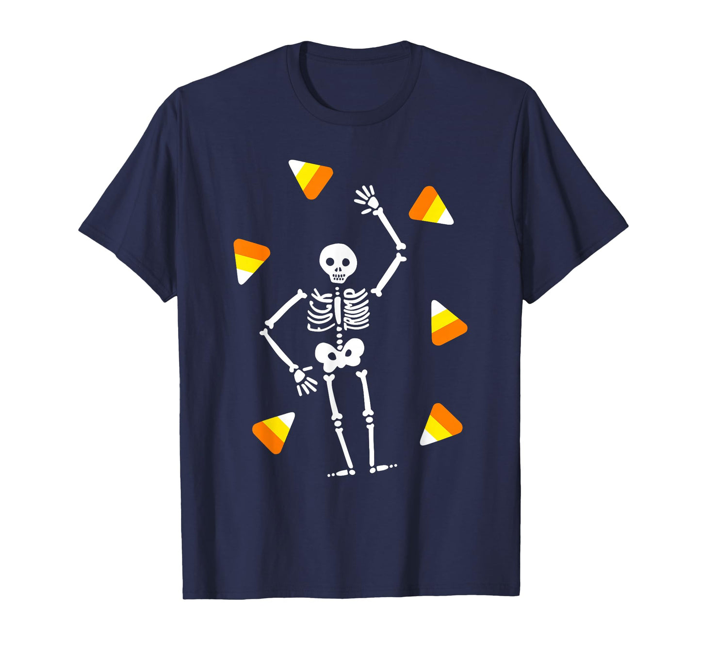 Funny Dancing Skeleton Candy Corn Halloween Costume T-Shirt