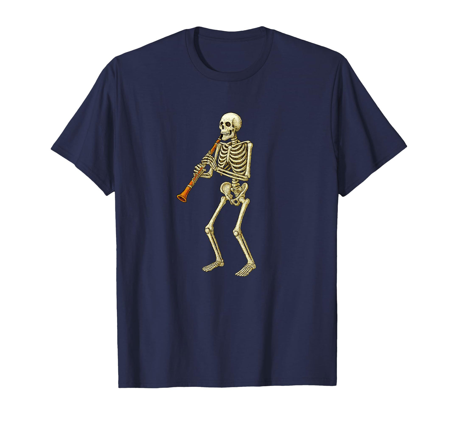 Skeleton Playing Clarinet - Marching Band Orchestra T-Shirt