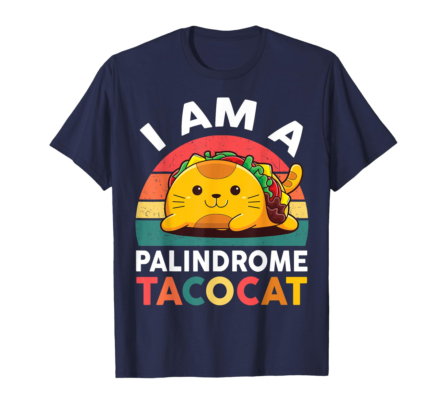 Cat Taco-Shirt Kids Youth Boy Girl I'm A Palindrome Taco-Cat T-Shirt