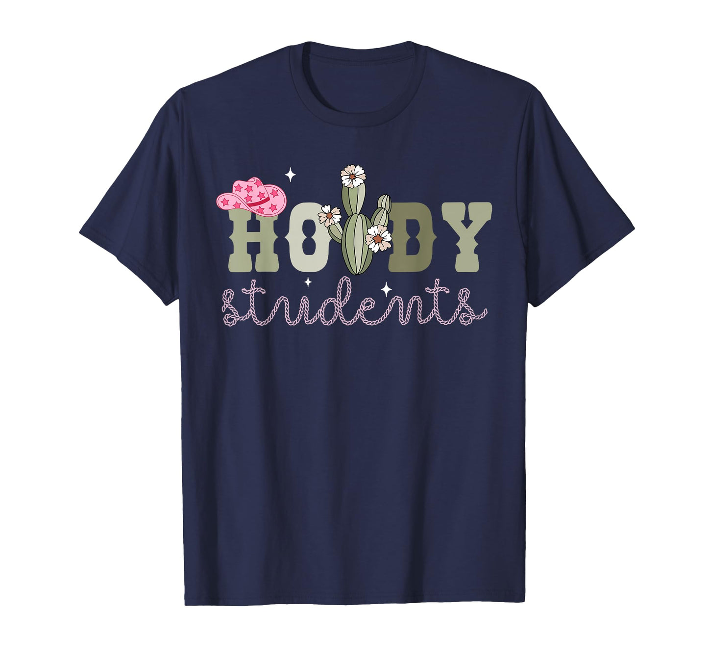 Cactus Howdy Student Western Cowgirls Teacher Back To School T-Shirt