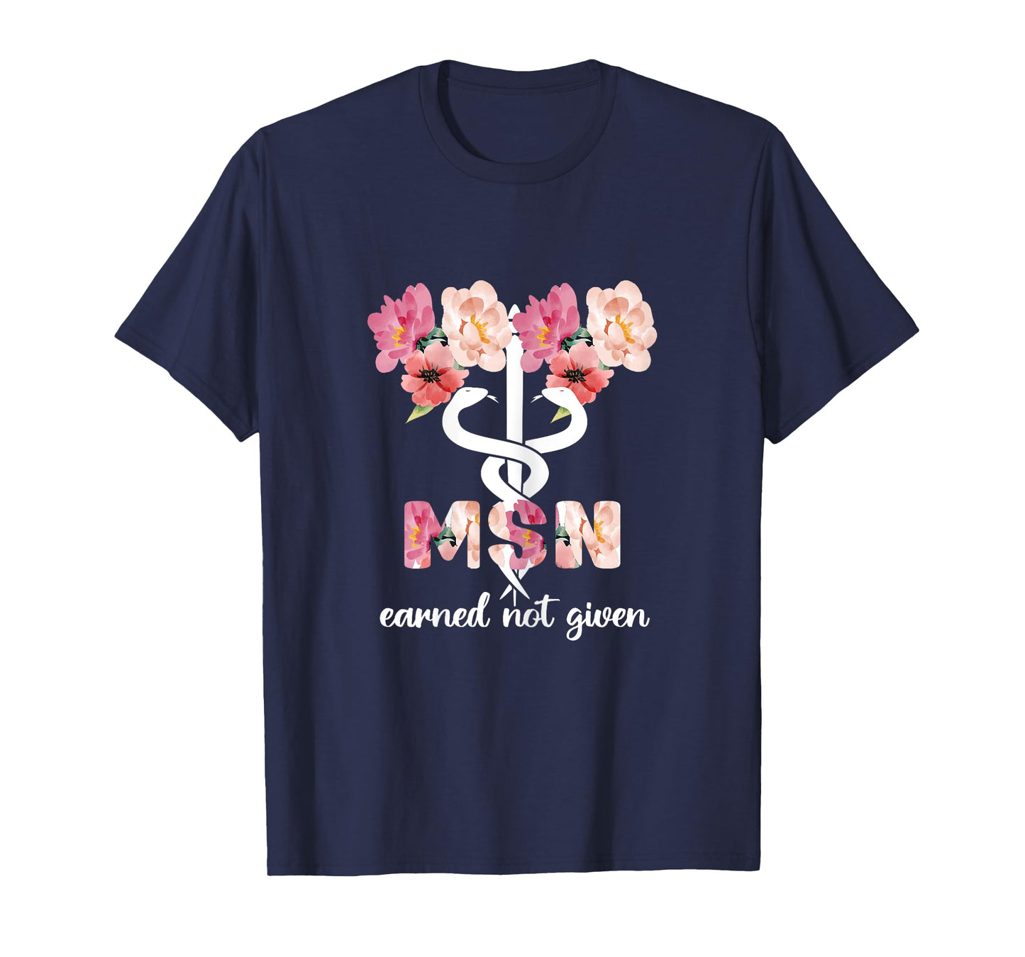 Master Of Science In Nursing Student Nurse Caduceus T-Shirt