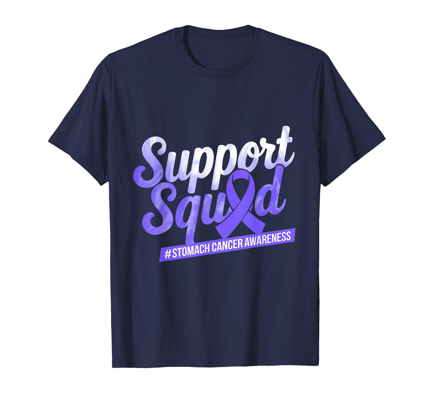 Stomach Cancer Awareness Support Squad Periwinkle Ribbon T-Shirt