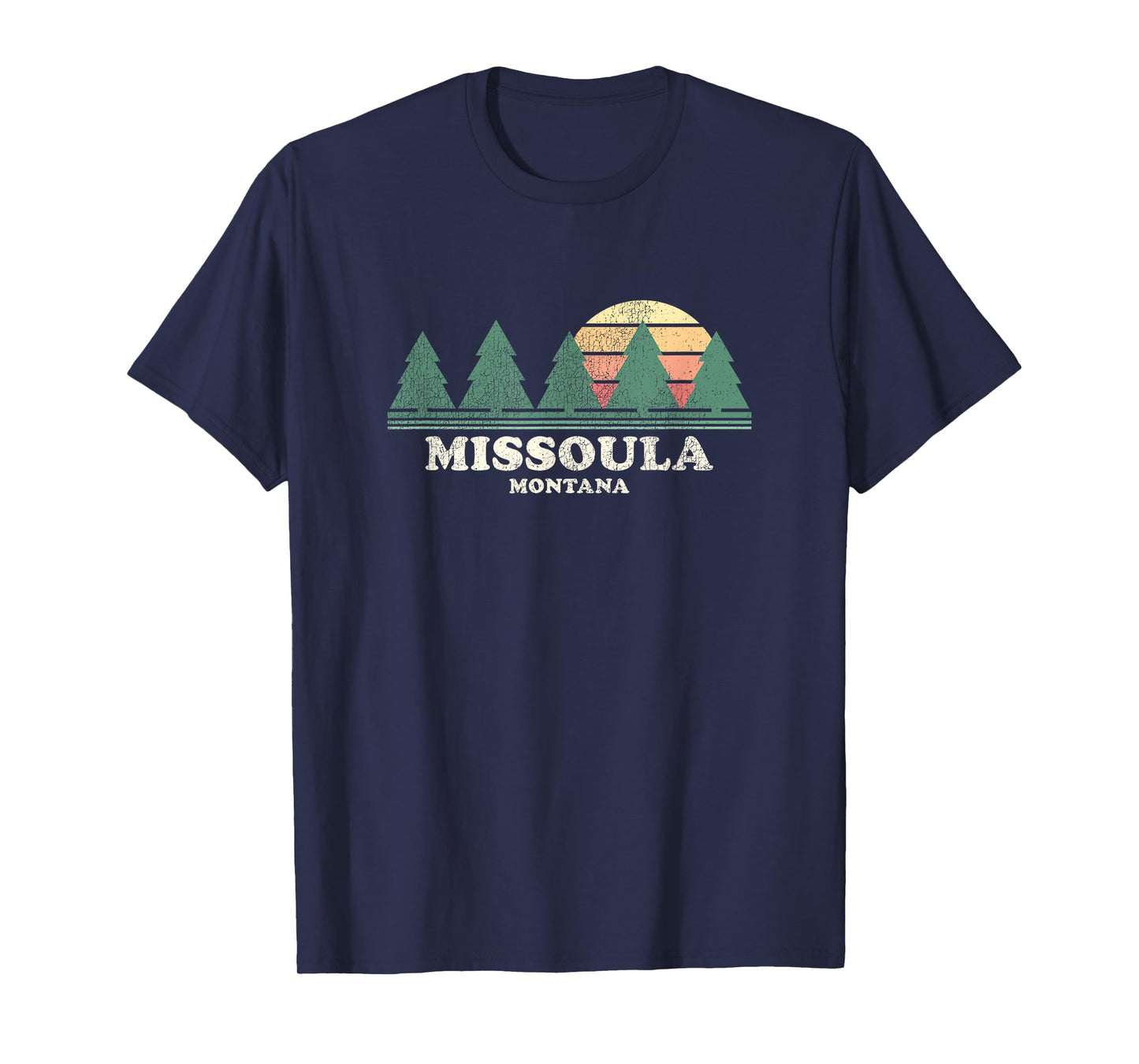 Missoula MT Vintage Throwback Tee Retro 70s Design T-Shirt