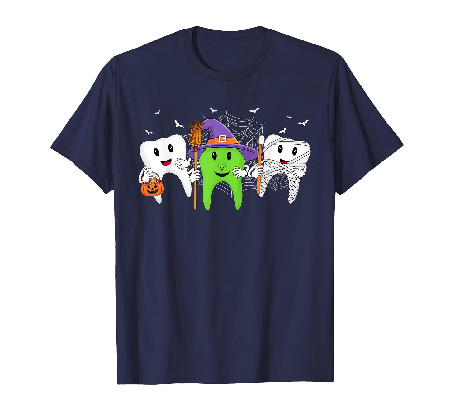 Tooth Halloween Costume Witch Trick or Teeth Dentist T-Shirt