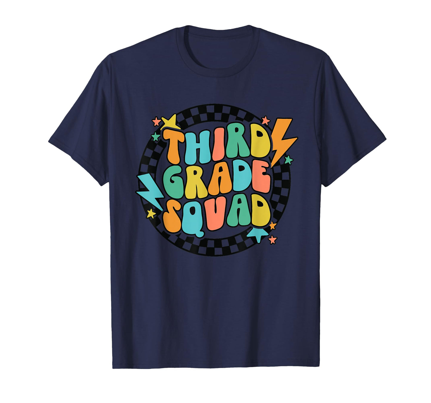Back To School Groovy Teacher Third 3rd Grade Crew Squad T-Shirt for Men Women Girls Kids