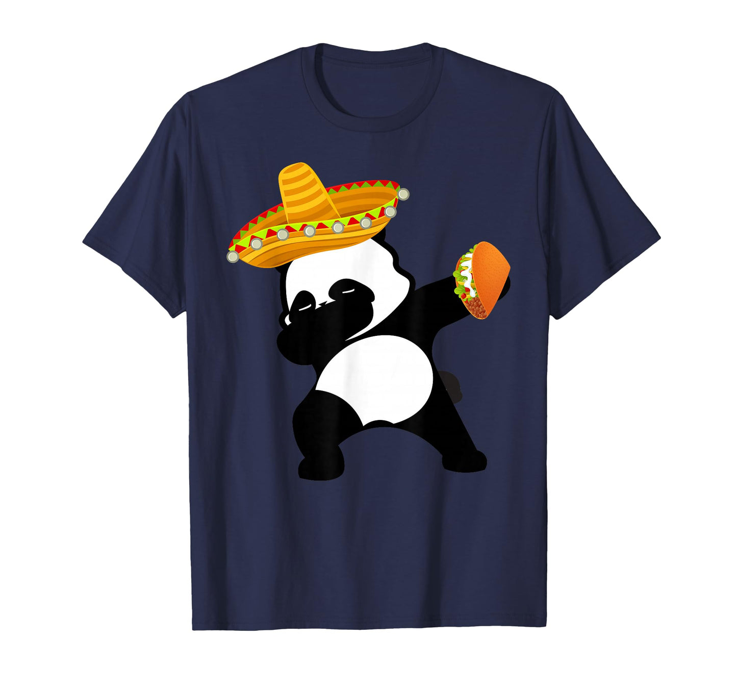 Cinco De Mayo Dabbing Panda Bear Taco Tee Mexican Sombrero T-Shirt