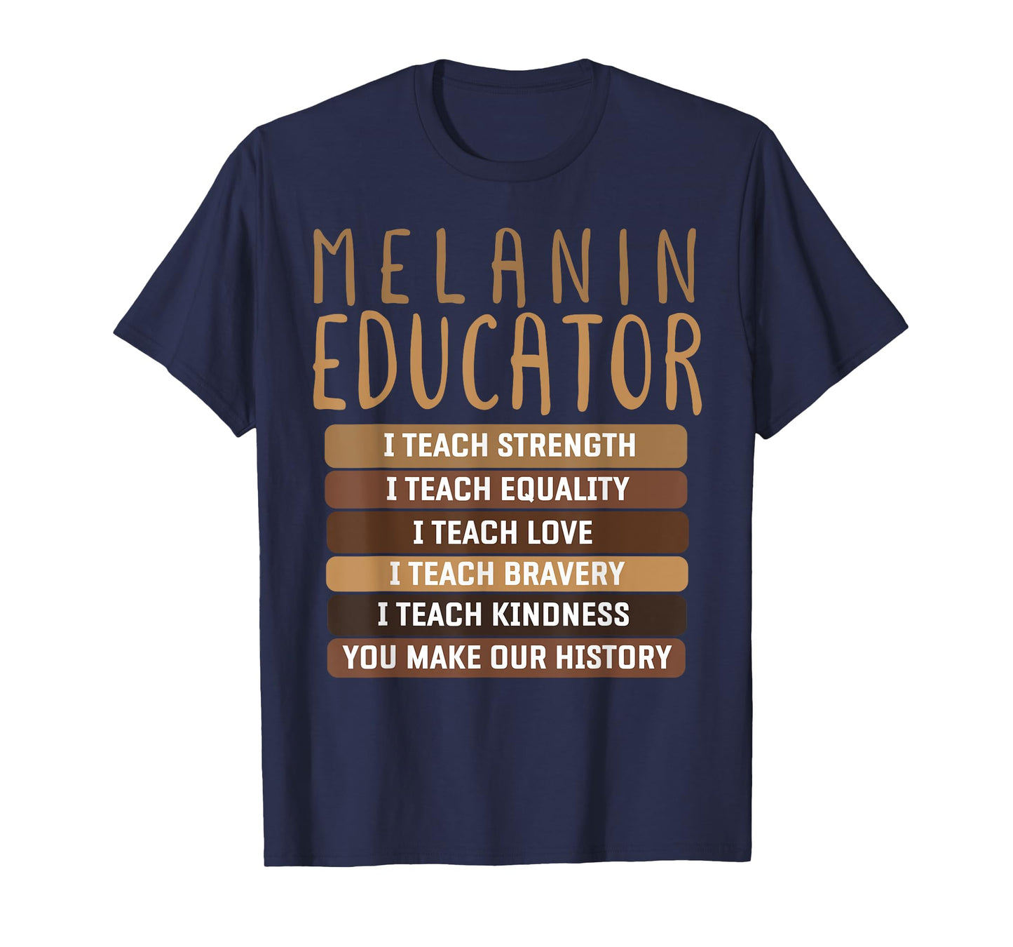 Dope Melanin Teacher Black Teachers Dope Black Educators BHM T-Shirt