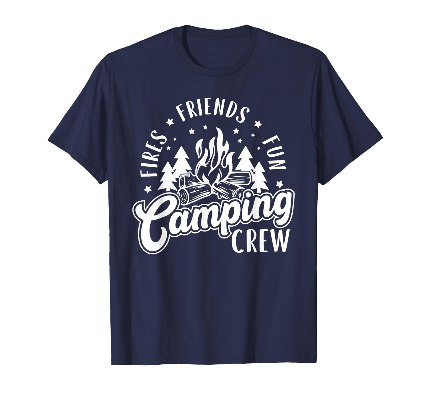 Fires Friends Fun Camping Crew Summer Camp Campfire Vacation T-Shirt