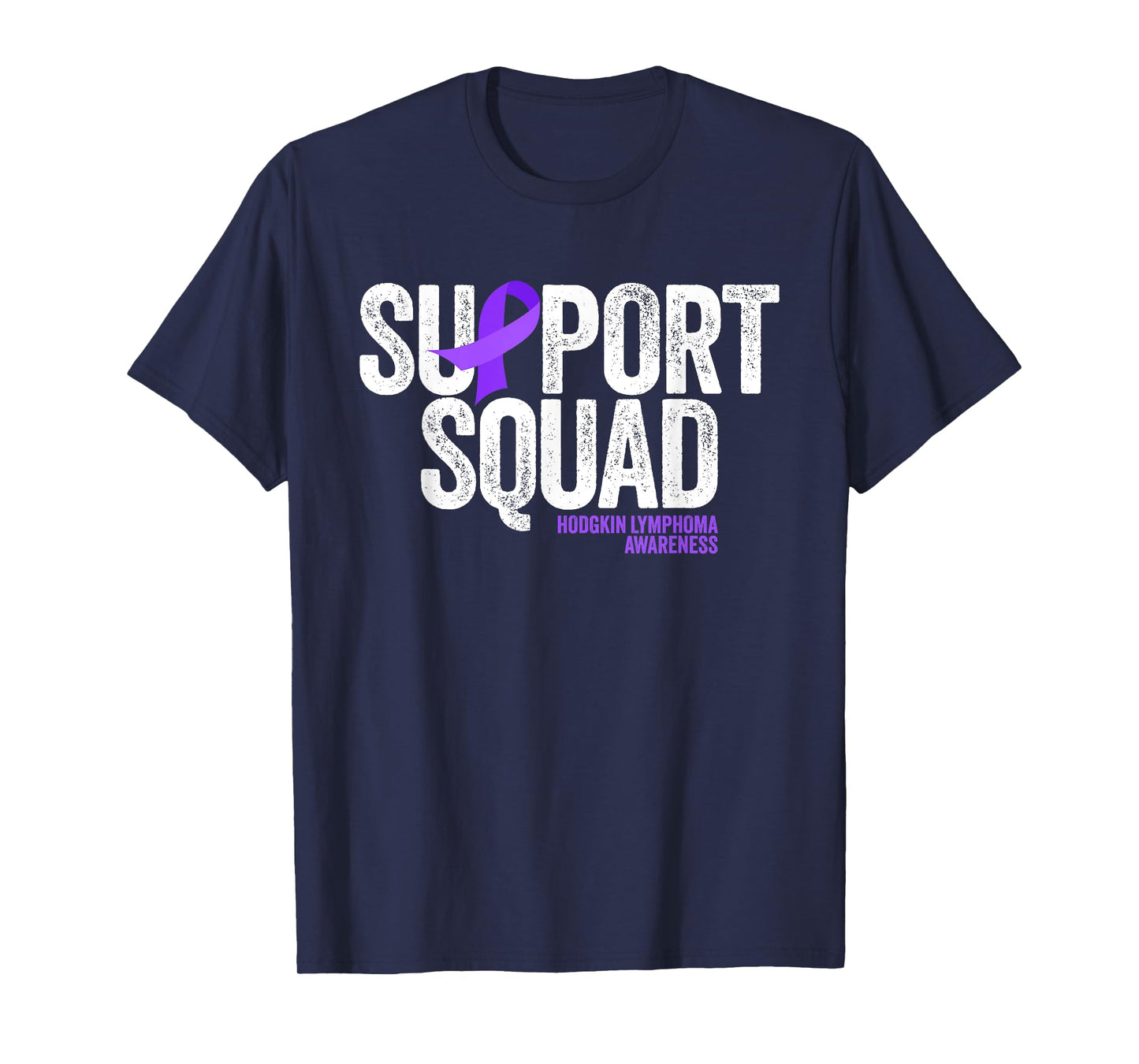 Support Squad Distressed Family Hodgkin Lymphoma Awareness T-Shirt