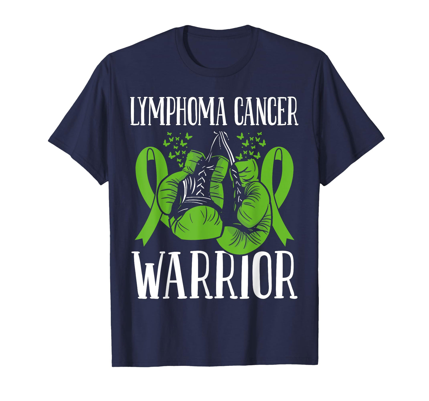 Lymphoma Cancer Awareness Month Warrior Ribbon Boxing Gloves T-Shirt