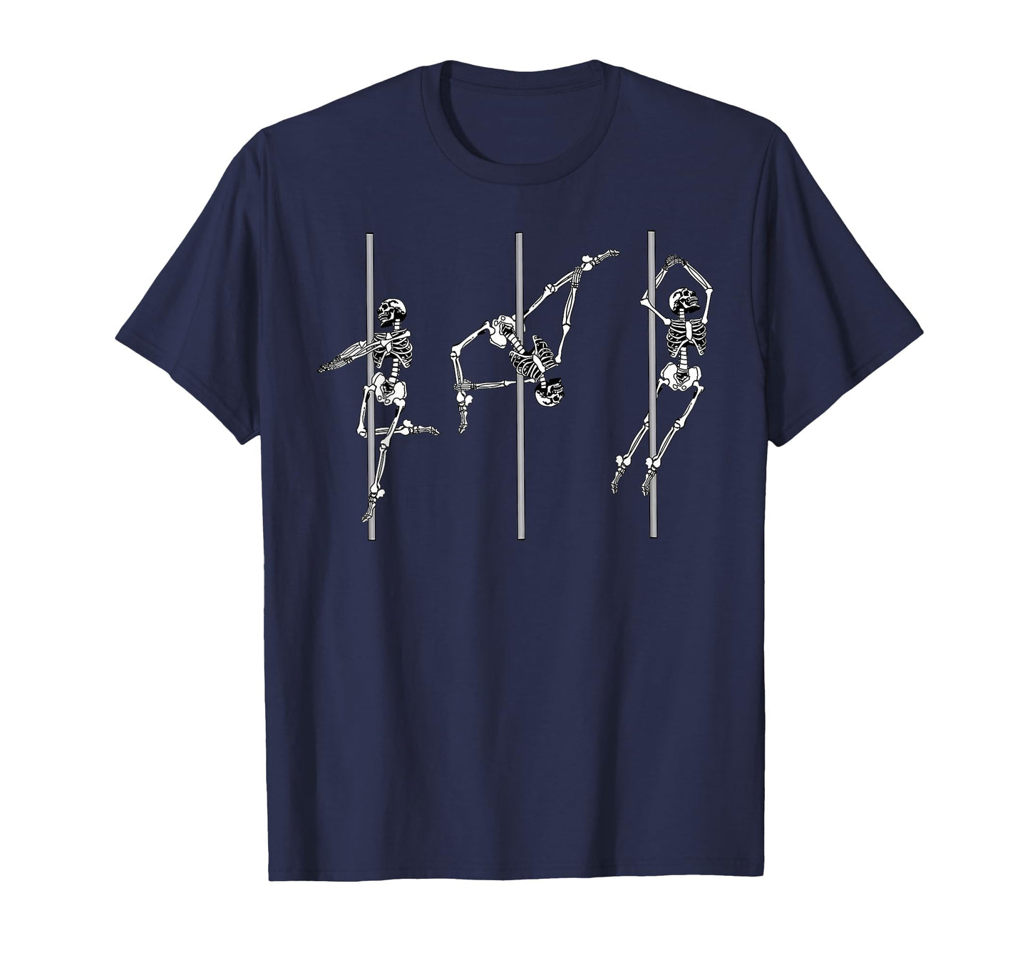 Skeleton Pole Dance Halloween Dancing T-Shirt