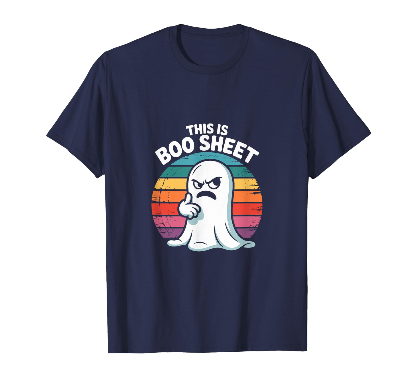 This is Boo Sheet Ghost Retro Halloween Costume Men Women T-Shirt