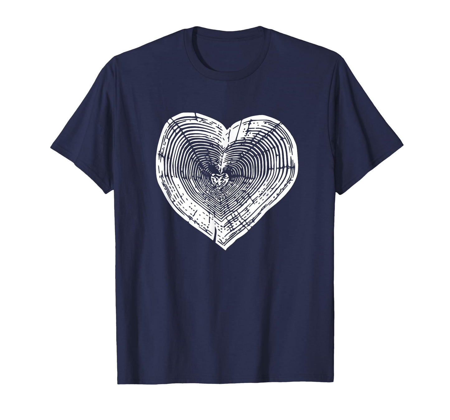Outdoor Nature Lover Tree Ring Heart Earth Day T-Shirt