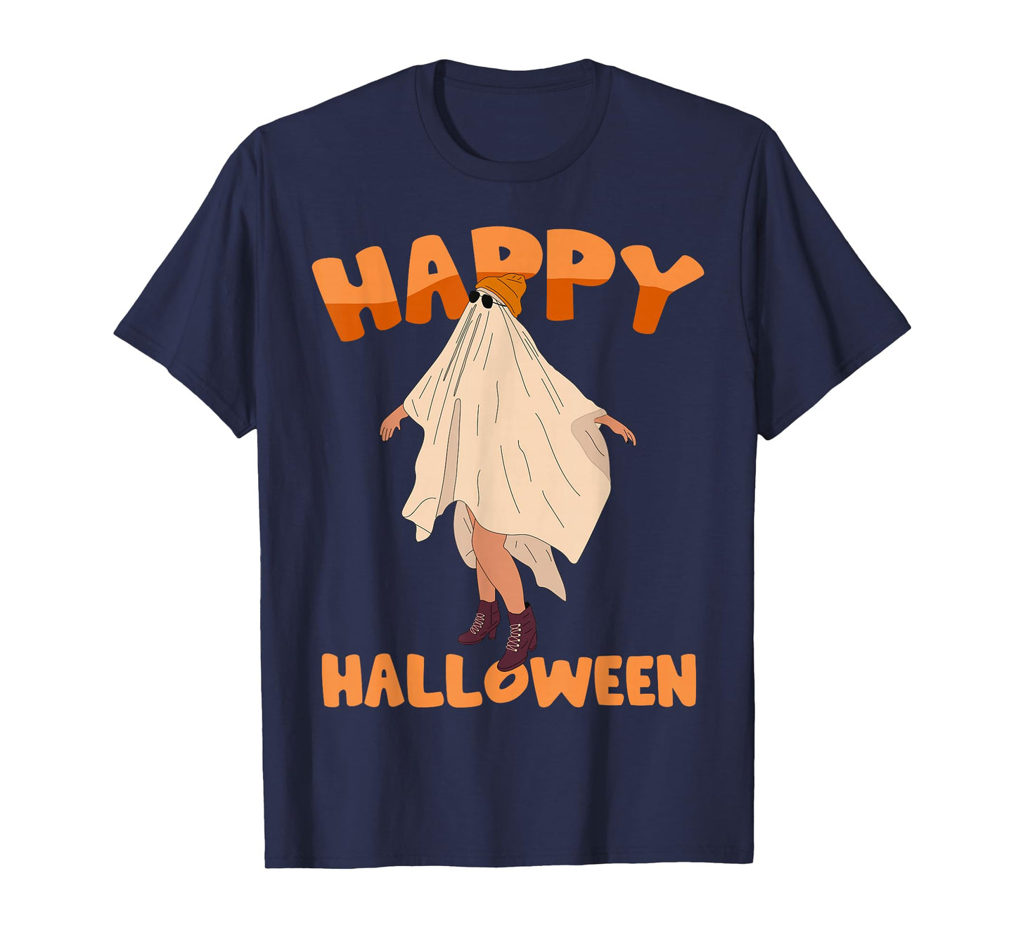 Funny Happy Halloween Boo Ghost Matching Family Couples 2025 T-Shirt