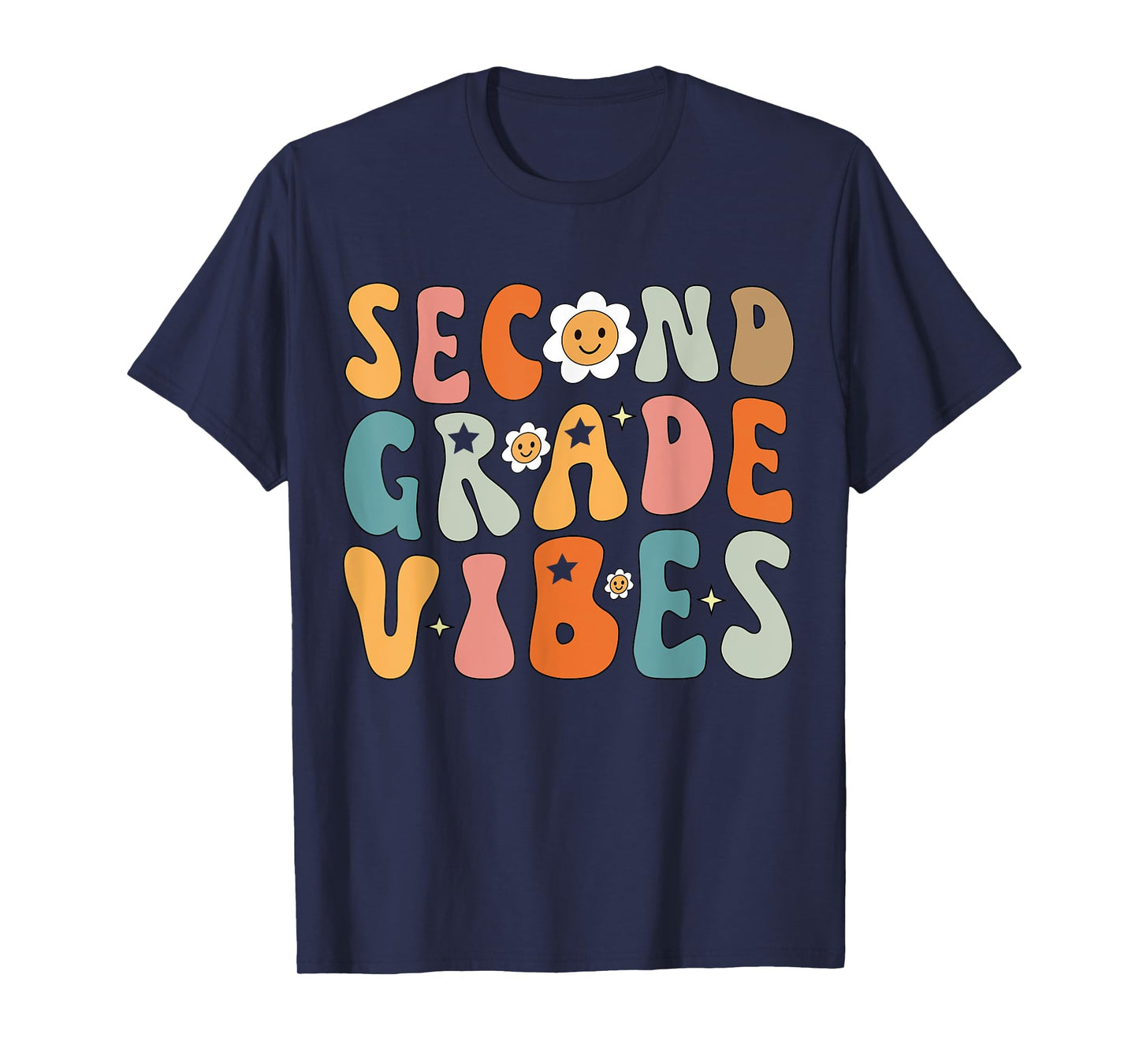 Second Grade Vibes, 2nd Grade Team Retro 1st Day of School T-Shirt