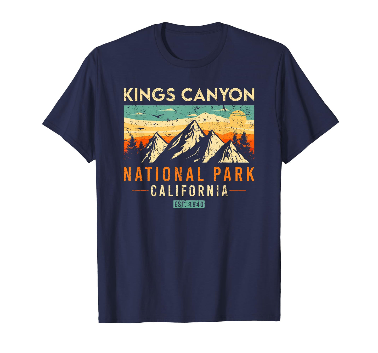 Kings Canyon Est 1960 California Vintage Retro National Park T-Shirt